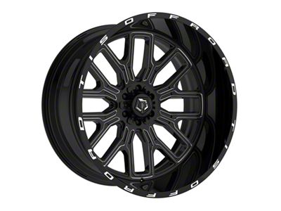 TIS 560BM Gloss Black Milled 8-Lug Wheel; 20x10; -19mm Offset (23-24 F-350 Super Duty SRW)