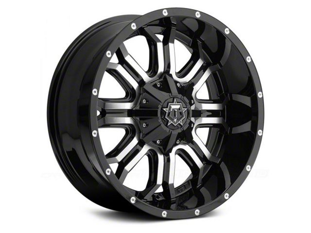 TIS 535MB Gloss Black Machined 6-Lug Wheel; 18x9; 0mm Offset (2024 Ranger)