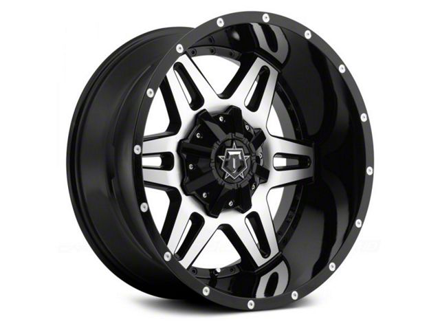 TIS 538MB Gloss Black Machined 6-Lug Wheel; 17x9; -12mm Offset (2024 Ranger)