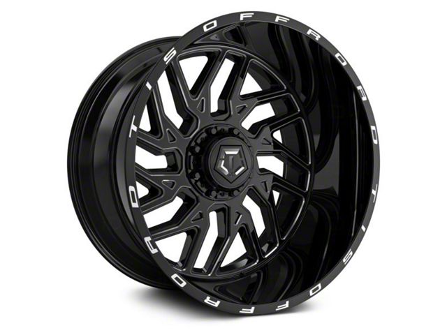 TIS 544BM Gloss Black 6-Lug Wheel; 22x14; -76mm Offset (2024 Ranger)