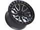 TIS 556AB Satin Anthracite with Black Simulated Bead Ring 6-Lug Wheel; 17x9; -12mm Offset (2024 Ranger)