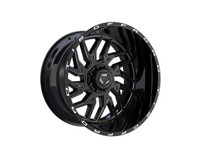 TIS 544BM Gloss Black Milled 5-Lug Wheel; 20x10; -19mm Offset (94-01 RAM 1500)