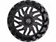 TIS 544BM Gloss Black Milled 6-Lug Wheel; 20x10; -19mm Offset (99-06 Sierra 1500)
