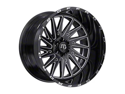 TIS 547 Gloss Black Milled 6-Lug Wheel; 24x14; -76mm Offset (99-06 Sierra 1500)