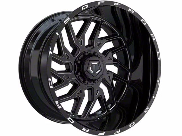 TIS 544BM Gloss Black Milled 6-Lug Wheel; 20x12; -51mm Offset (23-24 Canyon)