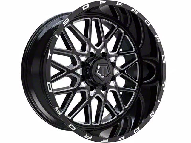 TIS 548BM Gloss Black Milled 6-Lug Wheel; 22x12; -44mm Offset (23-24 Canyon)