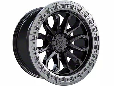 TIS 556BA Satin Black with Anthracite Simulated Bead Ring 6-Lug Wheel; 17x9; -12mm Offset (23-24 Canyon)