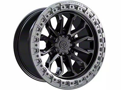 TIS 556BA Satin Black with Anthracite Simulated Bead Ring 6-Lug Wheel; 17x9; -12mm Offset (23-24 Colorado)