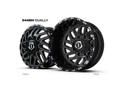 TIS 544 Gloss Black Milled 5-Lug Wheel; 20x10; -25mm Offset (87-90 Dakota)