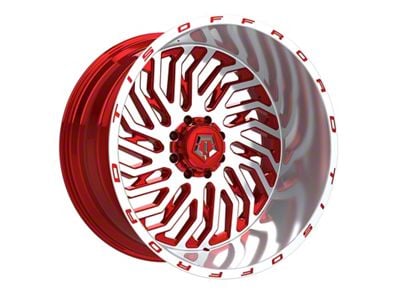 TIS 561MRL Gloss Red Machined 8-Lug Wheel; 22x12; -44mm Offset (17-22 F-250 Super Duty)