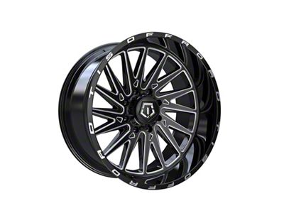 TIS 547BM Gloss Black Milled 8-Lug Wheel; 22x10; 10mm Offset (17-22 F-350 Super Duty SRW)