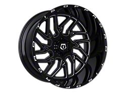 TIS 544 Gloss Black Milled 6-Lug Wheel; 22x10; -19mm Offset (19-25 RAM 1500)