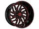 TIS 544BMR Gloss Black with Red Tint Accent 6-Lug Wheel; 20x12; -44mm Offset (19-24 RAM 1500)