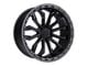 TIS 556 Satin Black with Anthracite Bead Ring 6-Lug Wheel; 20x9; 18mm Offset (19-25 RAM 1500)