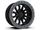 TIS 556BA Satin Black with Anthracite Simulated Bead Ring 6-Lug Wheel; 17x9; -12mm Offset (19-23 Ranger)