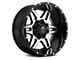 TIS 538MB Gloss Black Machined 6-Lug Wheel; 17x9; -12mm Offset (14-18 Sierra 1500)