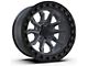 TIS 556AB Satin Anthracite with Black Simulated Bead Ring 6-Lug Wheel; 17x9; -12mm Offset (19-25 Sierra 1500)