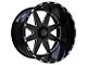 TIS 551BM Gloss Black Milled 8-Lug Wheel; 20x10; -25mm Offset (07-10 Sierra 2500 HD)