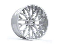 TIS 565 Gloss Silver with Brushed Face and Lip 8-Lug Wheel; 22x12; -44mm Offset (20-25 Sierra 3500 HD SRW)