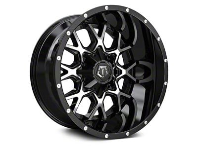 TIS 549MB Gloss Black Machined 6-Lug Wheel; 17x9; -12mm Offset (14-18 Silverado 1500)