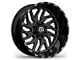 TIS 544BM Gloss Black Milled 8-Lug Wheel; 24x14; -76mm Offset (07-10 Silverado 2500 HD)