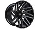 TIS 554BM Gloss Black Milled 8-Lug Wheel; 22x12; -44mm Offset (07-10 Silverado 2500 HD)