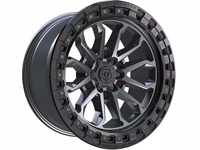 TIS 556AB Satin Anthracite with Black Simulated Bead Ring 6-Lug Wheel; 17x9; -12mm Offset (21-24 Tahoe)