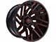 TIS 554BMR Gloss Black with Red Tint Accent 6-Lug Wheel; 20x10; -19mm Offset (21-24 Yukon)