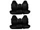 TMI OEM Style Seat Upholstery Kit with SVT Logo; Black UniSuede with Ebony Basketweave Leather Inserts (99-03 F-150 Lightning)