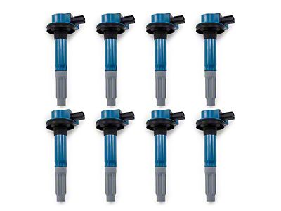 Top Street Performance Coil on Plug Ignition Coils; Blue (11-Early 16 5.0L F-150)