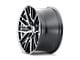 Touren TR91 Matte Black Brushed with Dark 6-Lug Wheel; 22x9.5; 18mm Offset (07-13 Sierra 1500)