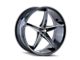 Touren TR70 Gloss Black Milled 5-Lug Wheel; 17x7.5; 40mm Offset (87-90 Dakota)