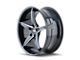 Touren TR70 Gloss Black Milled 5-Lug Wheel; 17x7.5; 40mm Offset (87-90 Dakota)