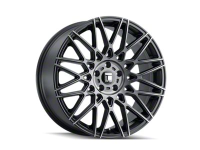 Touren TR78 Matte Black Brushed with Dark 5-Lug Wheel; 18x8; 40mm Offset (87-90 Dakota)