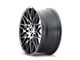 Touren TR78 Matte Black Brushed with Dark 5-Lug Wheel; 18x8; 40mm Offset (87-90 Dakota)