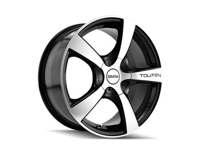 Touren TR9 Gloss Black Machined 5-Lug Wheel; 18x8; 20mm Offset (87-90 Dakota)