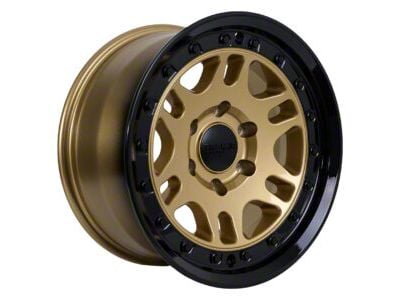 Tremor Wheels 105 Shaker Gloss Gold with Gloss Black Lip 6-Lug Wheel; 17x8.5; 0mm Offset (07-13 Sierra 1500)