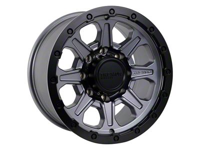 Tremor Wheels 103 Impact Graphite Grey with Black Lip 8-Lug Wheel; 20x9; 0mm Offset (11-14 Sierra 2500 HD)