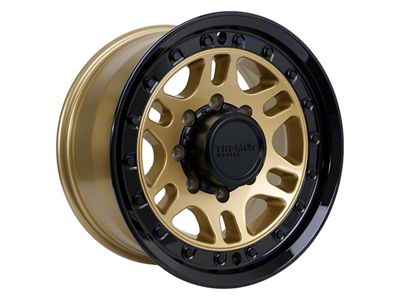 Tremor Wheels 105 Shaker Gloss Gold with Gloss Black Lip 8-Lug Wheel; 20x9; 0mm Offset (11-14 Sierra 2500 HD)