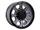 Tremor Wheels 103 Impact Graphite Grey with Black Lip 8-Lug Wheel; 20x9; 0mm Offset (11-14 Sierra 3500 HD SRW)