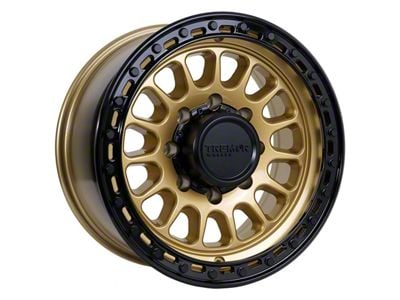 Tremor Wheels 104 Aftershock Gloss Gold with Gloss Black Lip 8-Lug Wheel; 20x9; 0mm Offset (11-14 Sierra 3500 HD SRW)