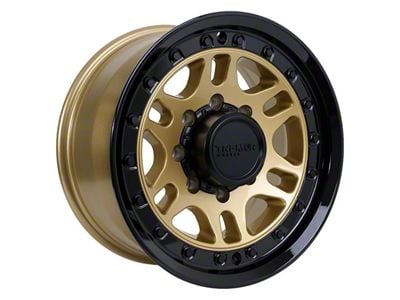 Tremor Wheels 105 Shaker Gloss Gold with Gloss Black Lip 8-Lug Wheel; 20x9; 0mm Offset (11-14 Silverado 2500 HD)