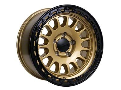 Tremor Wheels 104 Aftershock Gloss Gold with Gloss Black Lip 8-Lug Wheel; 17x8.5; 0mm Offset (11-16 F-250 Super Duty)