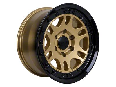 Tremor Wheels 105 Shaker Gloss Gold with Gloss Black Lip 6-Lug Wheel; 17x8.5; 0mm Offset (15-20 F-150)