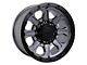 Tremor Wheels 103 Impact Graphite Grey with Black Lip 8-Lug Wheel; 17x8.5; 0mm Offset (23-24 F-250 Super Duty)