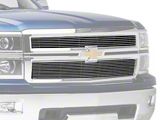 T-REX Grilles Billet Series Upper Replacement Grilles; Polished (14-15 Silverado 1500)