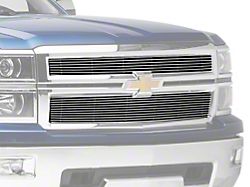 T-REX Grilles Billet Series Upper Replacement Grilles; Polished (14-15 Silverado 1500)