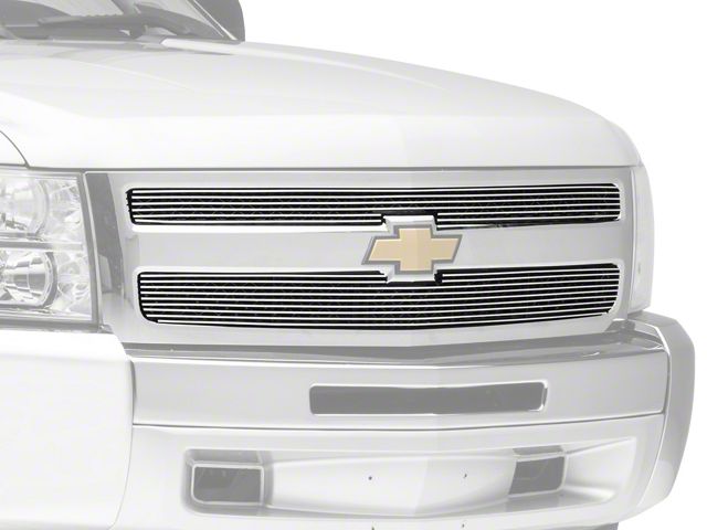 T-REX Grilles Billet Series Upper Overlay Grilles; Polished (07-13 Silverado 1500)