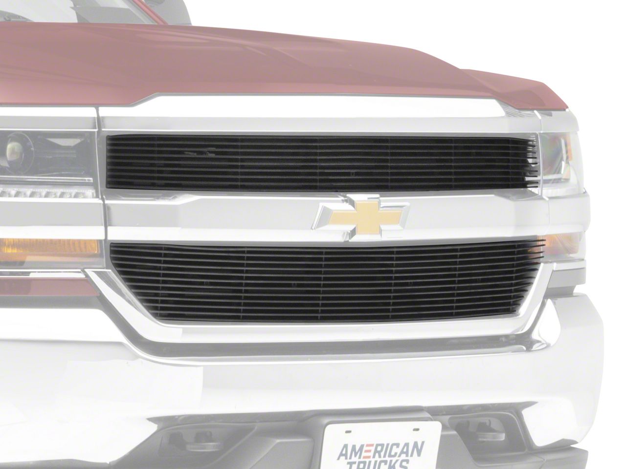 T-rex Grilles Silverado 1500 Laser Billet Series Upper Overlay Grilles 