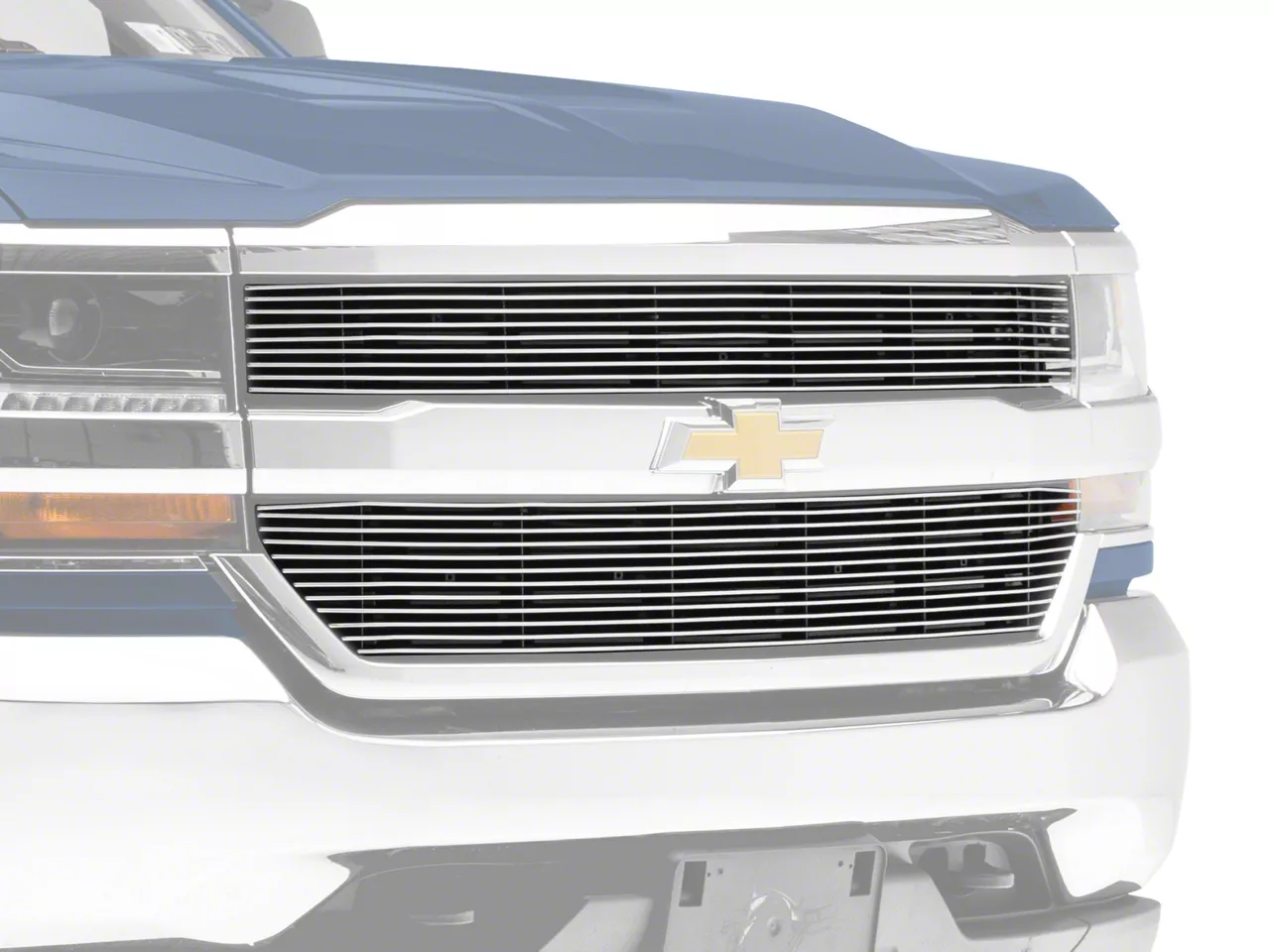 T-rex Grilles Silverado 1500 Laser Billet Series Upper Overlay Grilles 